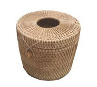 Sophisticated Rattan Tissue Box Beautifully Designed to Keep Your Living Space Neat and Organized (A)