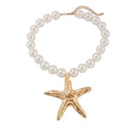 Sophisticated Sea Star/Conch Necklace For Women Adjustable Length Alloy Collar Chain Jewelry Unisex Neckchain Ornament Pearls Necklace