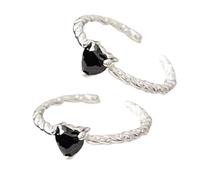 Sophisticated Women Geometric Heart Zircon Rings Adjustable Opening Finger Jewelry Present For Fashion Enthusiasts Heart