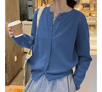 Sophisticated Womens Long Sleeve Sweater Coat Suitable for Various Occasions (One size Blue)