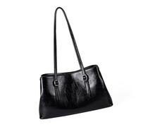 Sophisticated Work Office Shoulder Bag In Korean Styles For Carrying Essential Glossy PU Leather Handbag Underarm Purse Women's Shoulder Bag
