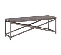 sophiya 120cm poly rattan garden seating bench in grey