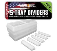 Sophos Survival Harvest Right Freeze Dryer Accessories Tray Dividers - Fits Large Trays - 1 Divider Trays - White, W-LRG-DIV-1
