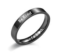 SOPIFY Be Kind of a Bich Ring Be Kind Ring Be Kind... Of a Bich Jewelry for Women Fun-loving Mantra Ring Gift, Stainless Steel, No Gemstone