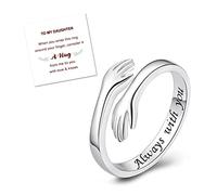 SOPIFY To My Granddaughter Hug Ring - Always With You Grandma Gift, Granddaughter, Metal, No Gemstone