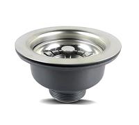 SopimusZ 110mm Sink Waste, Stainless Steel and PVC Kitchen Sink Basket Strainer Plug Waste Basket Sink Waste 1½