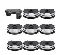 SopimusZ 8 x trimmer spool suitable for Parkside PRTA 20-Li A1 B1 B2 C3, PRT 550 A1 A3 A5 B6, PRT 300 A1 grass trimmer, replacement thread spool compatible with Parkside, includes 1 cap, diameter 1.6
