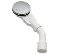 SopimusZ Shower Tray Extra Flat Floor Drain Fitting with Siphon, Odour Stop, Hair Strainer and Drain Elbow DN 40/50 mm, Chrome Cover