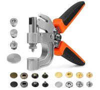 Sopnom Leather Snap Button Kit, Heavy Duty Snaps Fastener Kit Snaps Press Pliers and 12.5mm Leather Buttons, 4Colors 40Sets Snaps for Fabric, Clothes, Jackets, Purse, Belts, Bags, Tool Kit