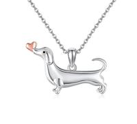Sopodbacker Necklace Pendant Chain Men Women Jewellery Accessories Cute Dachshund Love Heart Necklace Animal Pendant Men And Women Punk Geometric Wedding