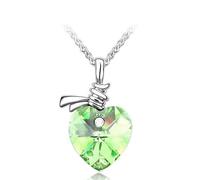 Sopodbacker Necklace Pendant Chain Men Women Jewellery Bow Love Necklace Heart Pendant Accessories Men And Women Punk Wedding Party Geometric 银浅绿