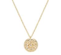 Sopodbacker Necklace Pendant Chain Men Women Jewellery Coin Necklace Jewelry Round Flower Pendant Simple Clavicle Chain Men And Women Boho