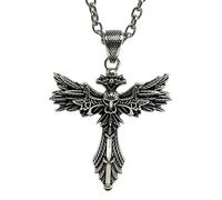 Sopodbacker Necklace Pendant Chain Men Women Jewellery Cross Necklace Retro Hip Hop Skull Pendant Men And Women Wedding Punk Gift