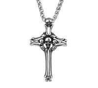 Sopodbacker Necklace Pendant Chain Men Women Jewellery Cross Skull Bone Men And Women Pendant Necklace Retro Party Geometry