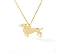 Sopodbacker Necklace Pendant Chain Men Women Jewellery Dachshund Pet Necklace Pendant Men And Women Jewelry Punk Party Geometric Wedding 金色