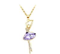 Sopodbacker Necklace Pendant Chain Men Women Jewellery Dancing Girl Necklace Pendant Jewelry Accessories Men And Women Party Wedding Boho 金紫罗兰