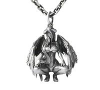 Sopodbacker Necklace Pendant Chain Men Women Jewellery Devil Angel Necklace Pendant Men And Women Gift Retro Party Wedding Geometric