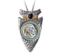 Sopodbacker Necklace Pendant Chain Men Women Jewellery Enamel Two-Color Necklace Punk Avatar Men And Women Party Geometric Wedding Punk Gift