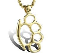 Sopodbacker Necklace Pendant Chain Men Women Jewellery Finger Pendant Necklace Men And Women Party Geometric Wedding Party Punk Simple 金色+电镀链