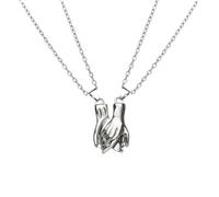 Sopodbacker Necklace Pendant Chain Men Women Jewellery Hands Holding Couple Necklace Pendant Men And Women Gift Party Punk Geometry