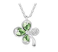 Sopodbacker Necklace Pendant Chain Men Women Jewellery Jewelry Night Rain Four Leaf Clover Lucky Clover Love Necklace Men And Women Party Wedding Boho 浅绿