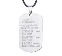 Sopodbacker Necklace Pendant Chain Men Women Jewellery Jewelry Pendant I Love You Always Forever Necklaces Men Women Dog Tags Gifts A