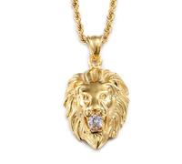 Sopodbacker Necklace Pendant Chain Men Women Jewellery Lion Head Pendant Necklace Jewelry Gift Men And Women Punk Geometry