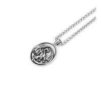 Sopodbacker Necklace Pendant Chain Men Women Jewellery Nordic Viking Dragon Retro All-Match Round Plate Jewelry Pendant Necklace Men And Women Punk 配60Cm链条