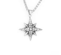 Sopodbacker Necklace Pendant Chain Men Women Jewellery Octagonal Star Compass Cross Pendant Couple Necklace Men And Women Punk Geometry 单吊坠