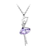 Sopodbacker Necklace Pendant Chain Men Women Jewellery Pendant Necklace Ballerina Necklace Jewelry Men And Women Party Wedding Boho Gift 银紫罗兰