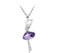 Sopodbacker Necklace Pendant Chain Men Women Jewellery Pendant Necklace Ballerina Necklace Jewelry Men And Women Party Wedding Boho Gift 银藕荷紫