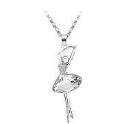 Sopodbacker Necklace Pendant Chain Men Women Jewellery Pendant Necklace Ballerina Necklace Jewelry Men And Women Party Wedding Boho Gift 银白色