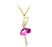 Sopodbacker Necklace Pendant Chain Men Women Jewellery Pendant Necklace Ballerina Necklace Jewelry Men And Women Party Wedding Boho Gift 金深粉
