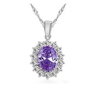 Sopodbacker Necklace Pendant Chain Men Women Jewellery Pendant Necklace Clavicle Chain Bridal Jewelry Accessories Men And Women Wedding Party Boho 紫色