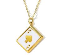 Sopodbacker Necklace Pendant Chain Men Women Jewellery Poker Ace Of Hearts Waterproof Pendant Jewelry Woman Daily Wear Wedding Party Boho 2