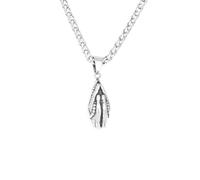 Sopodbacker Necklace Pendant Chain Men Women Jewellery Praying Hands Pendant Buddha Hand Necklace Men And Women Retro Party Geometry 单吊坠