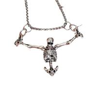 Sopodbacker Necklace Pendant Chain Men Women Jewellery Punk Style Skull Necklace Retro Jewelry Pendant Party Geometric Wedding Gift For Men And Women