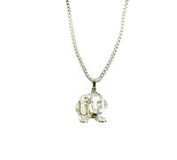 Sopodbacker Necklace Pendant Chain Men Women Jewellery Puppy Pendant Necklace Street Hip Hop Retro Party Geometric Wedding Punk Gift 链长70Cm