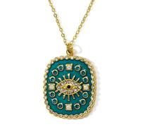 Sopodbacker Necklace Pendant Chain Men Women Jewellery Rectangular Evil Eye Necklace Waterproof Pendant Choker Jewelry For Woman Daily Wedding