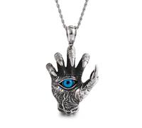 Sopodbacker Necklace Pendant Chain Men Women Jewellery Retro Pendant Devil Dragon Claw Blue Eye Necklace Men And Women Punk Geometry