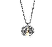Sopodbacker Necklace Pendant Chain Men Women Jewellery Retro Sunflower Totem Necklace Hip Hop Sunflower Pendant Men And Women Party Punk Gift