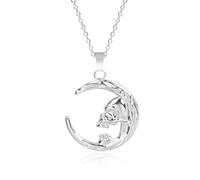 Sopodbacker Necklace Pendant Chain Men Women Jewellery Skull Necklace Jewelry Accessories Men And Women Punk Geometric Wedding Party 钢色-45+5Cm项链