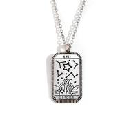 Sopodbacker Necklace Pendant Chain Men Women Jewellery Square Tarot Cards Pendant Necklace Women Accessory Party All Occasion Jewelry Nek1423