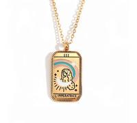 Sopodbacker Necklace Pendant Chain Men Women Jewellery Square Tarot Cards Pendant Necklace Women Accessory Party All Occasion Jewelry Nek1413
