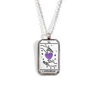 Sopodbacker Necklace Pendant Chain Men Women Jewellery Square Tarot Cards Pendant Necklace Women Accessory Party All Occasion Jewelry Nek1417