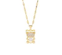 Sopodbacker Necklace Pendant Chain Men Women Jewellery Sweet Beating Heart Series Bear Pendant Necklaces Women Female Clavicle Chain Wedding Boho
