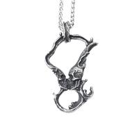Sopodbacker Necklace Pendant Chain Men Women Jewellery Vintage Double Skull Kissing Pendant Necklace Gift Punk Geometric Wedding Party Men And Women 吊坠