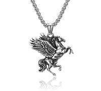 Sopodbacker Necklace Pendant Chain Men Women Jewellery Vintage Myth Pegasus Necklace Men And Women Pendant Party Geometric Wedding Punk Gift