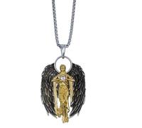 Sopodbacker Necklace Pendant Chain Men Women Jewellery Vintage Pendant Bright Angel Wings Goddess Gothic Men And Women Geometric Party Gift