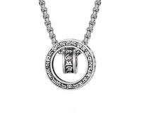 Sopodbacker Necklace Pendant Chain Men Women Jewellery Vintage Six-Word Motto Necklace Pendant Gothic Men And Women Geometric Wedding Party